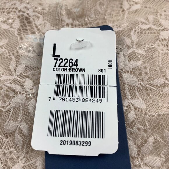 Leonisa Women's Hiphugger Style Panty in Modern Lace Brown Underwear Size L NWT - Picture 2 of 7